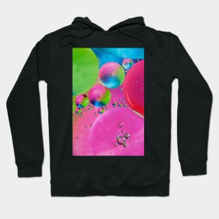 Colorful close up of oil drops in water Hoodie